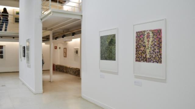 A exposição conta com grandes nomes da arte, como Tomie Ohtake. (Foto: Ana Luísa Guimarães e Luísa Malta)