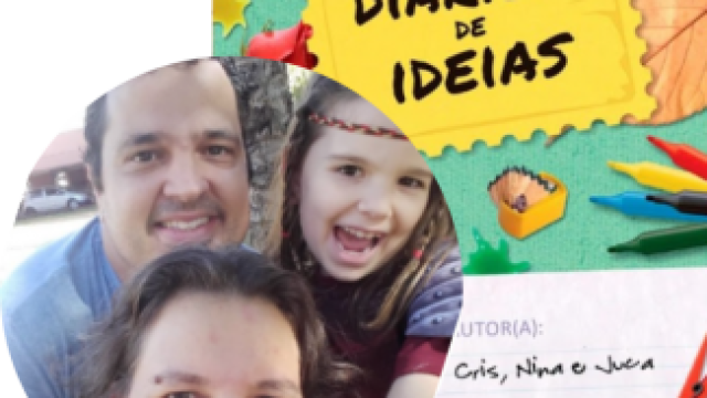 Registros no Diário de Ideias da família da Nina