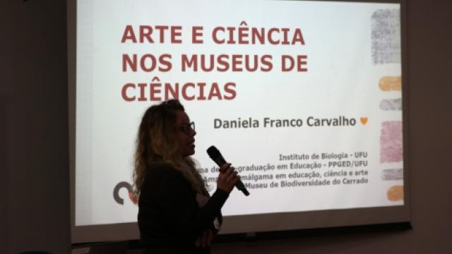 Daniela Carvalho, do Instituto de Biologia, foi uma dos representantes da UFU na reunião da SBPC. (Foto: Marco Cavalcanti)