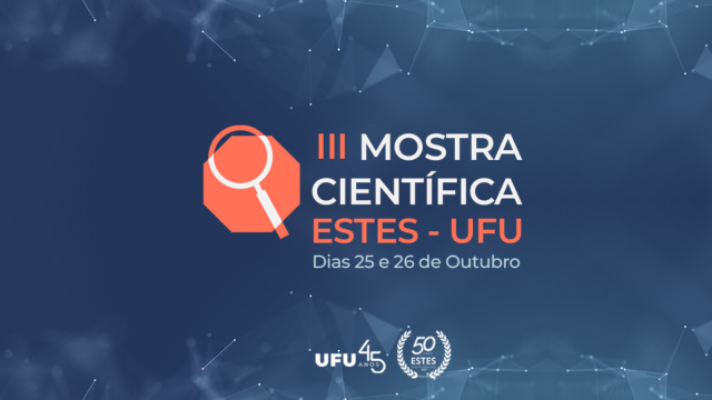 Arte com a logo do evento III Mostra Científica ESTES-UFU