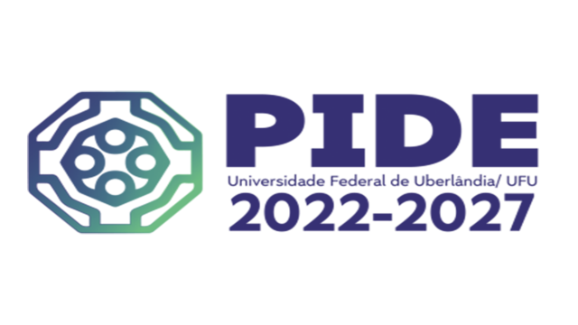 Imagem de logomarca, com as inscrições 'PIDE Universidade Federal de Uberlândia 2022-2027'