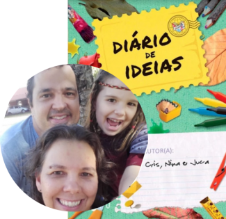 Registros no Diário de Ideias da família da Nina