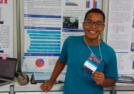 Na Feira Brasileira de Ciência e Engenharia, o estudante concorre com trabalhos de todo o território nacional. (Foto: Arquivo do pesquisador)