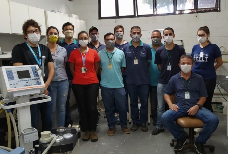 Equipe do setor de Bioengenharia do Hospital de Clínicas da UFU (HC-UFU).  (Foto: acervo do setor de Bioengenharia).