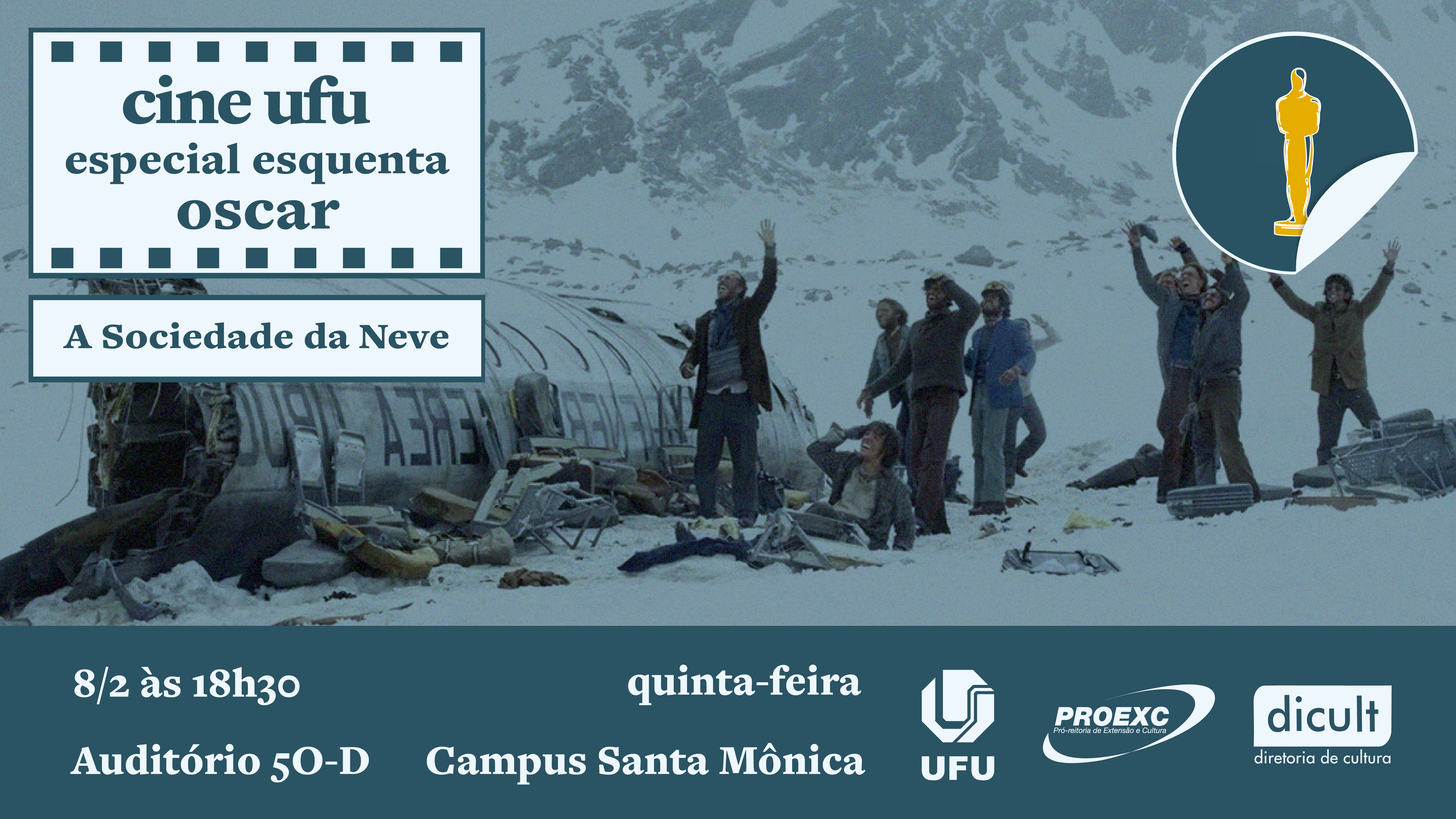 Imagem do cartaz da primeira edição do projeto 'Cine UFU' em 2014