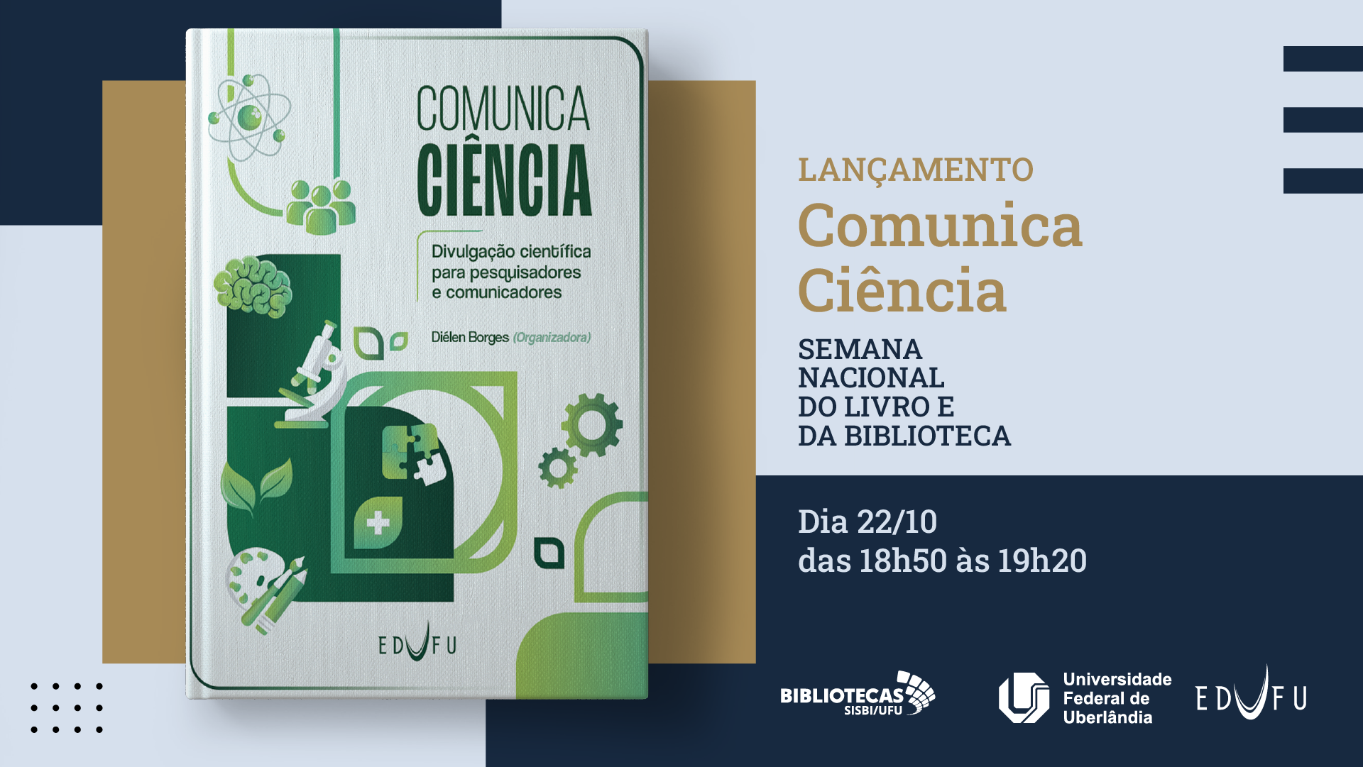 Lançamento da obra ‘Comunica Ciência’ na Semana Nacional do Livro e da Biblioteca