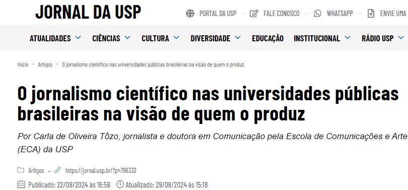 Reprodução do Jornal da USP