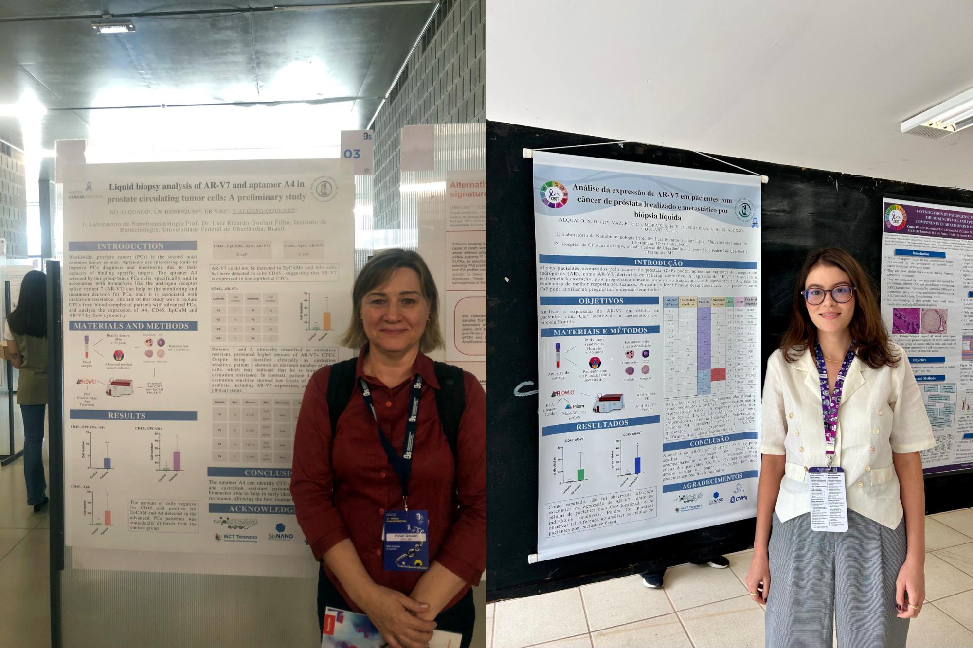 Apresentações de Vivian Goulart, no 30th Porto Cancer Meeting, em Porto (Portugal), e de Nathalia Oliveira Alqualo, no I Congresso Brasileiro de Oncologia Translacional, em Belo Horizonte (MG)