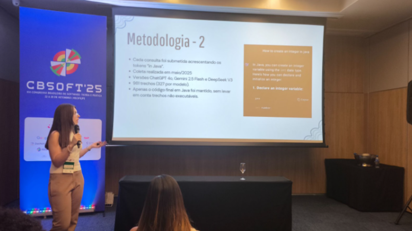 Giovanna Fernandes durante sua apresentação 