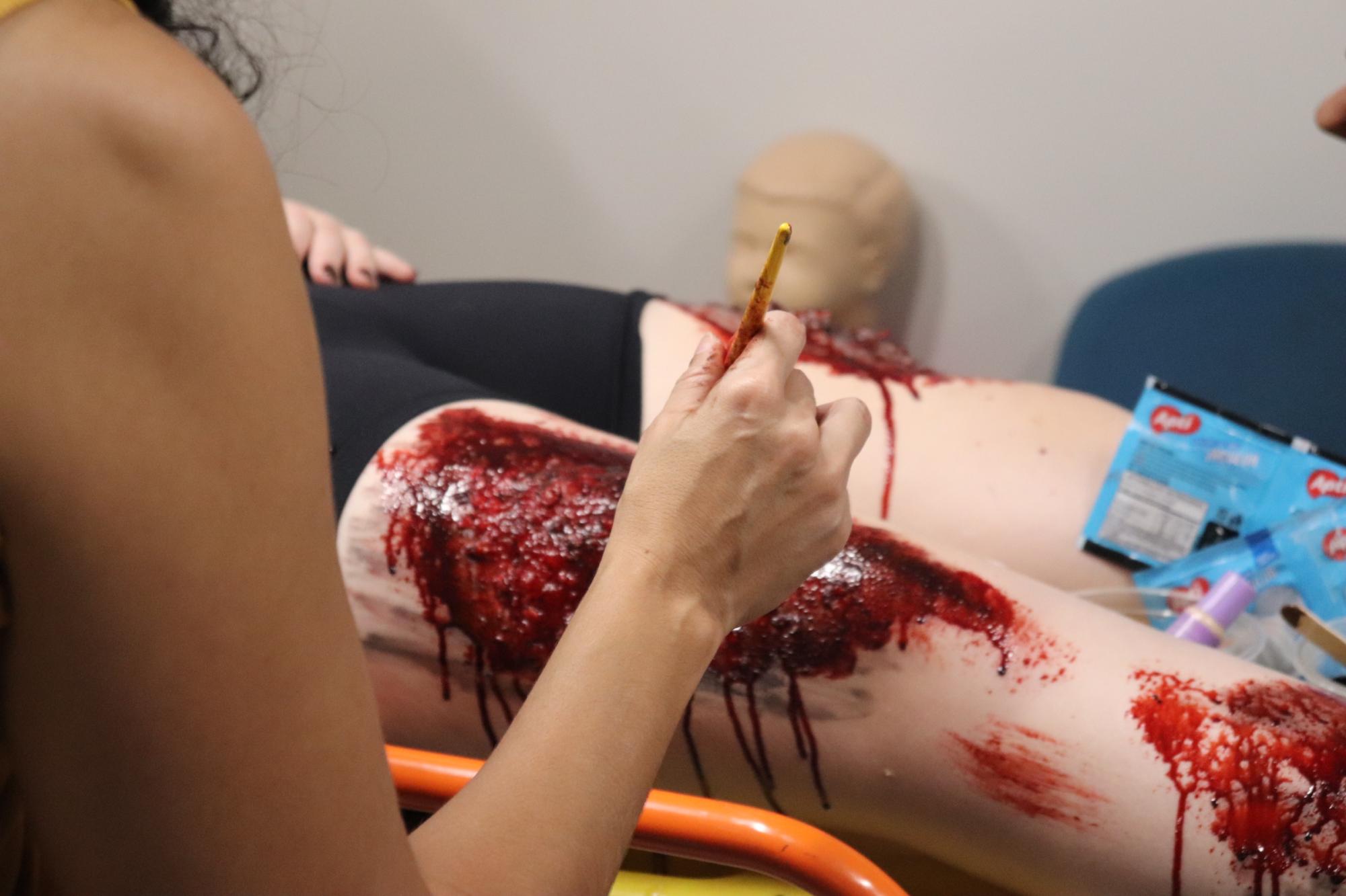 Foto simulação lesão