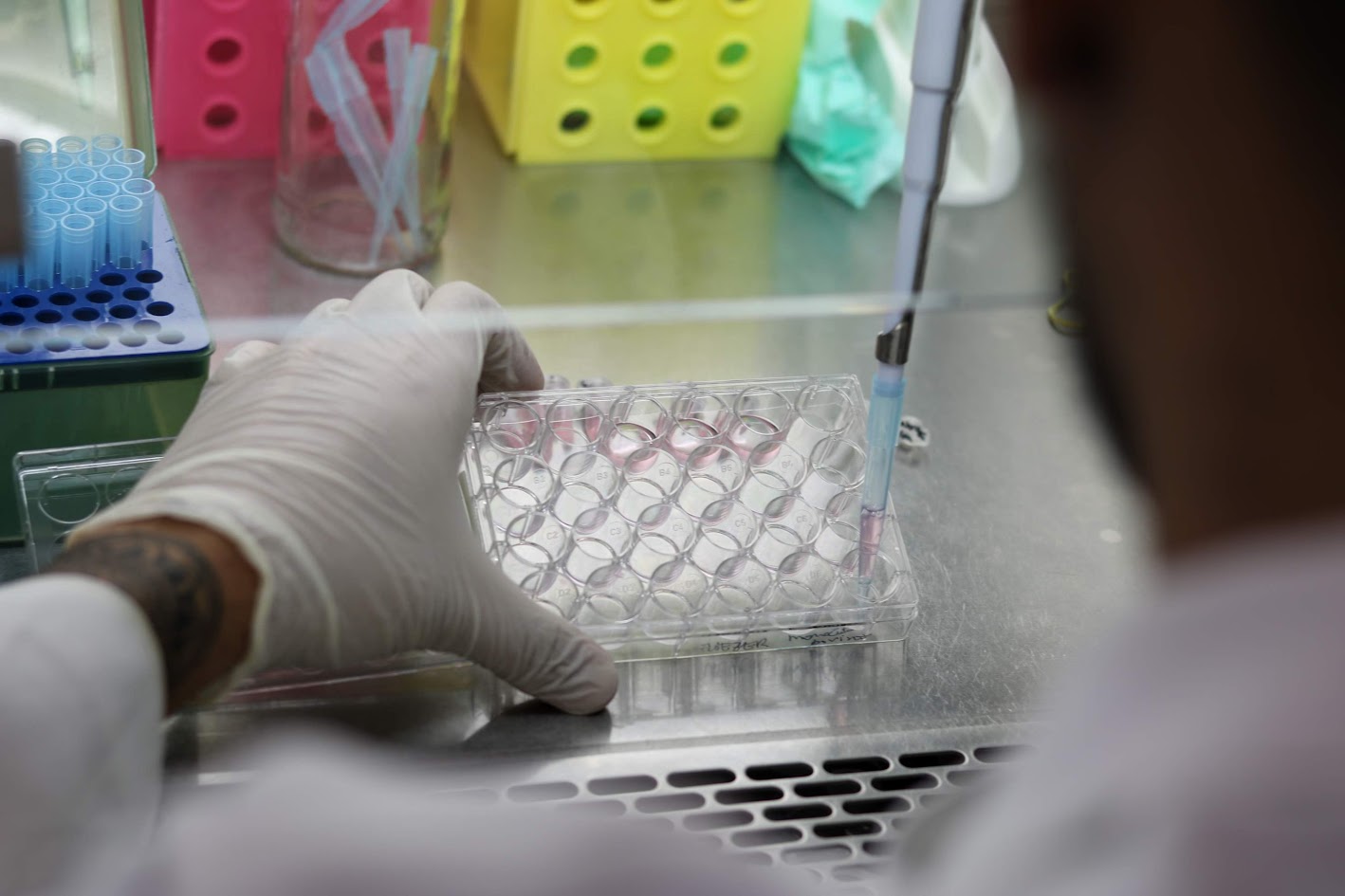 Pesquisador em laboratório