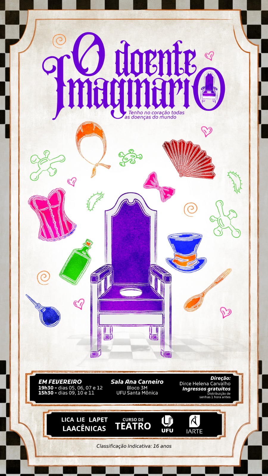 Cartaz da peça “O Doente Imaginário”
