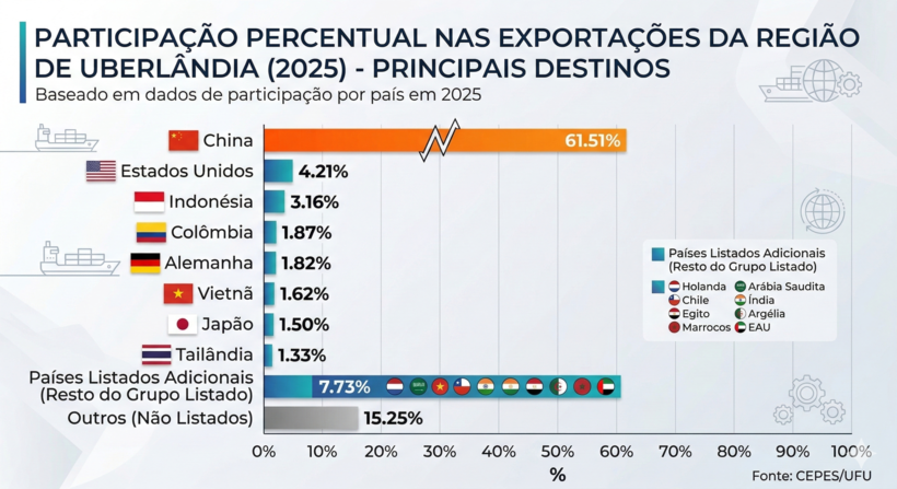 Exportacoes regiao Uberlandia