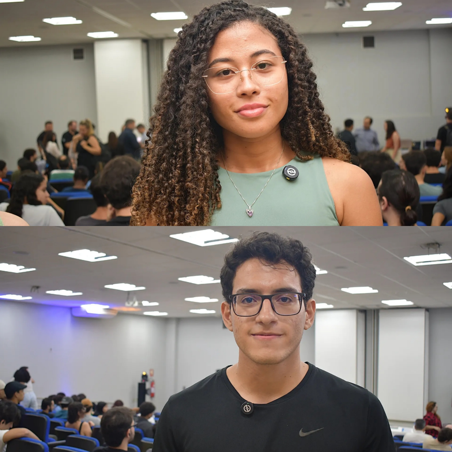 Amanda Marçal do Nascimento e Guilherme Henrique Faria, estudantes da primeira turma de Inteligência Artificial 