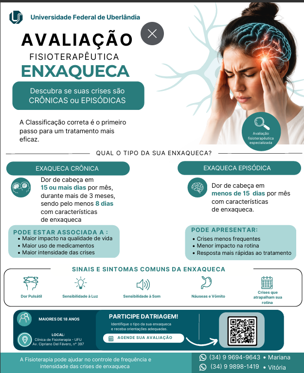 A avaliação é destinada a pessoas maiores de 18 anos que apresentam dores de cabeça frequentes ou suspeita de enxaqueca/ Divulgação