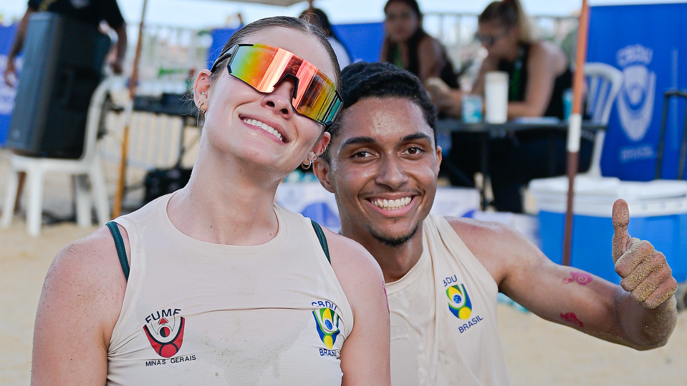 Talita e Plinio Filho durante a competição de crosstraining