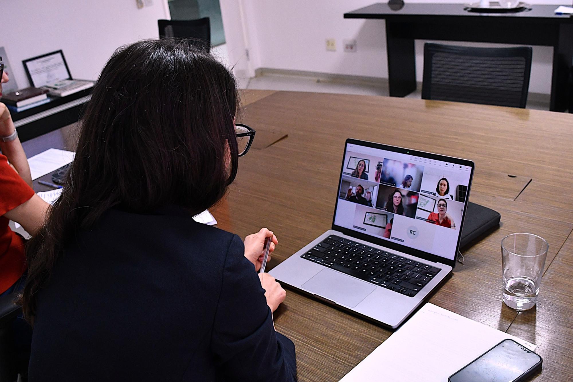 Vice-reitora, Catarina Azerevo, participa de reunião on-line