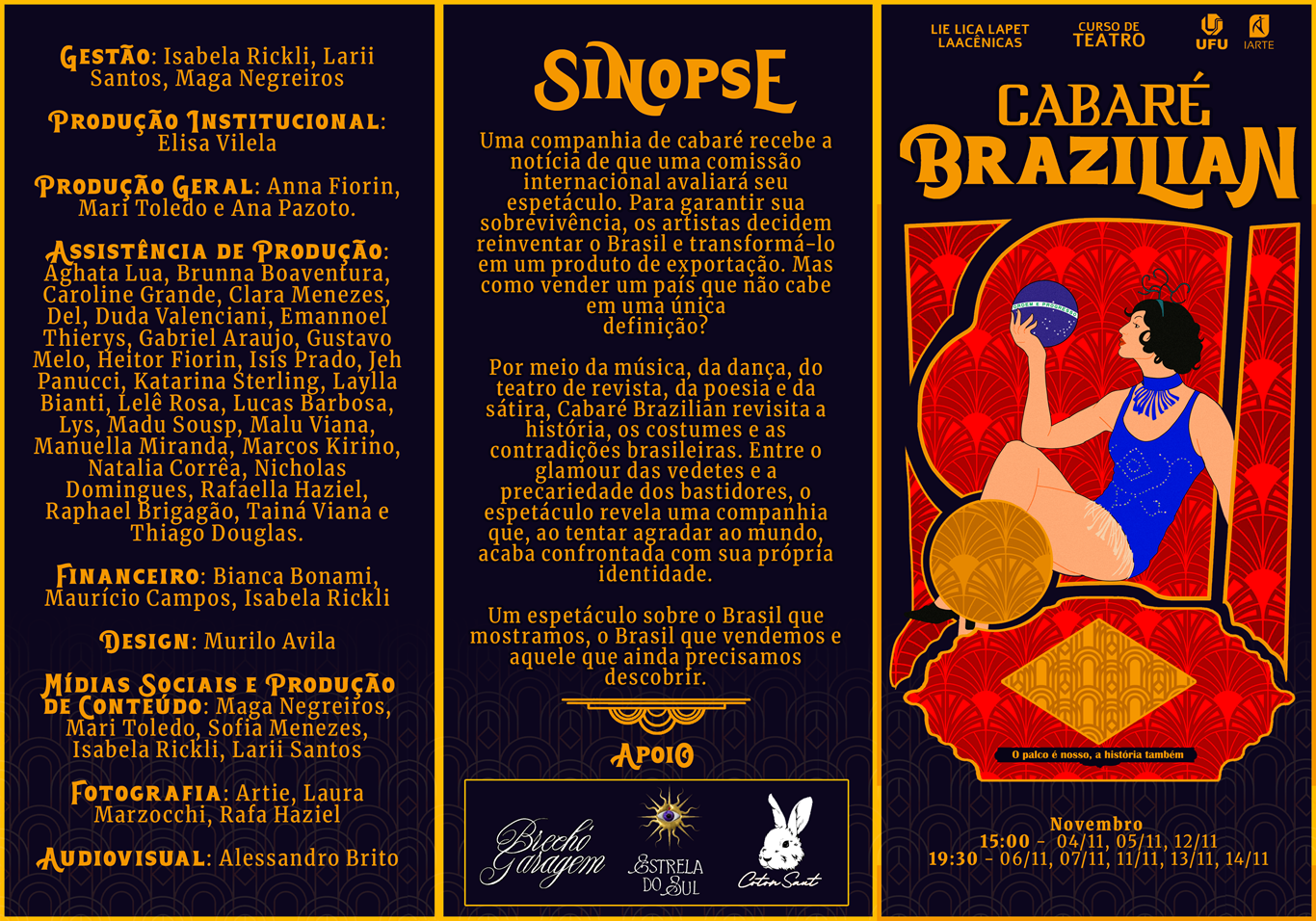 Flyer de divulgação - frente