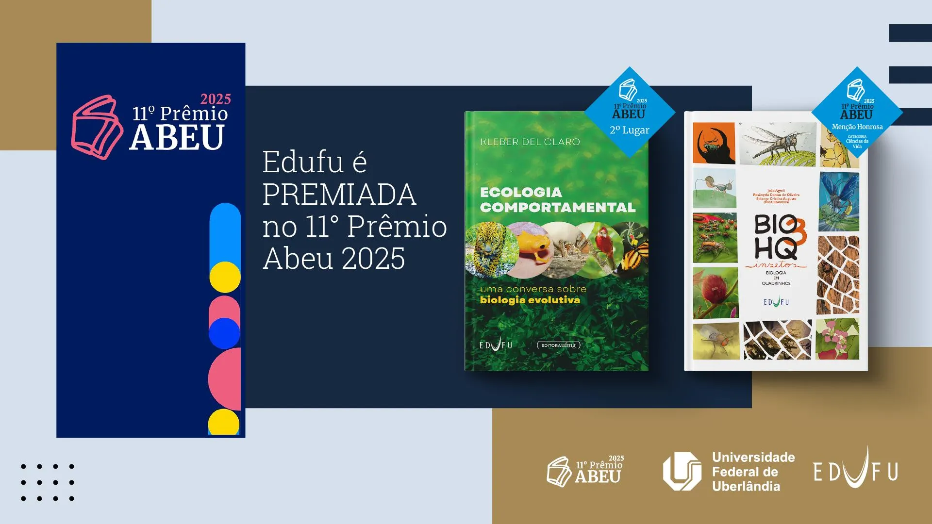 Editora da UFU é premiada no 11º Prêmio Abeu 2025 