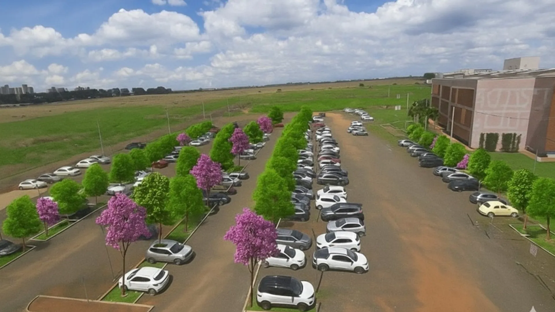 Imagem simulação plantio de árvores 