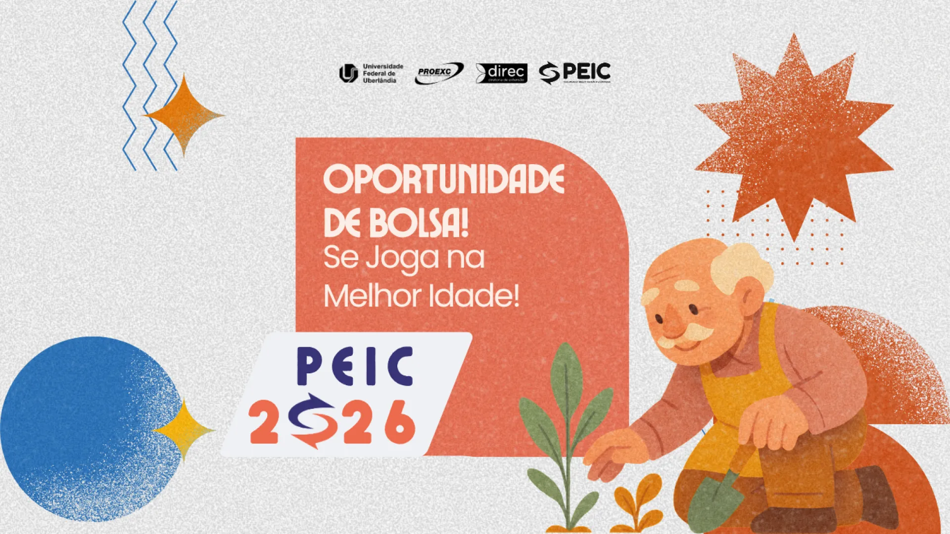 Imagem de divulgação nas cores sépia, vermelha, azul e laranja