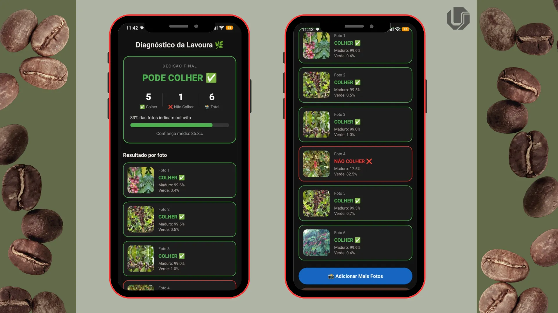 Imagens do aplicativo