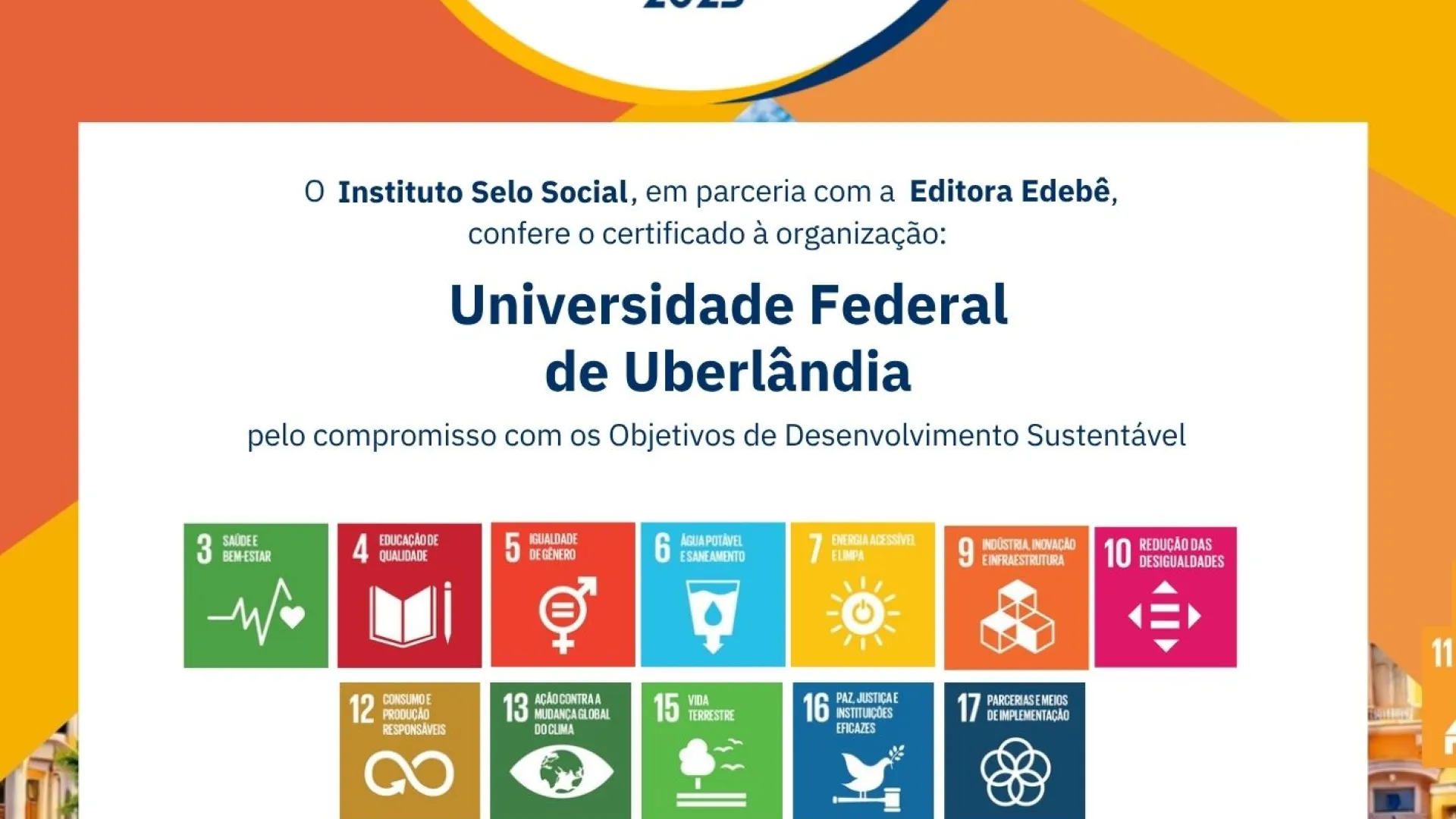 Certificado Selo ODS Educação