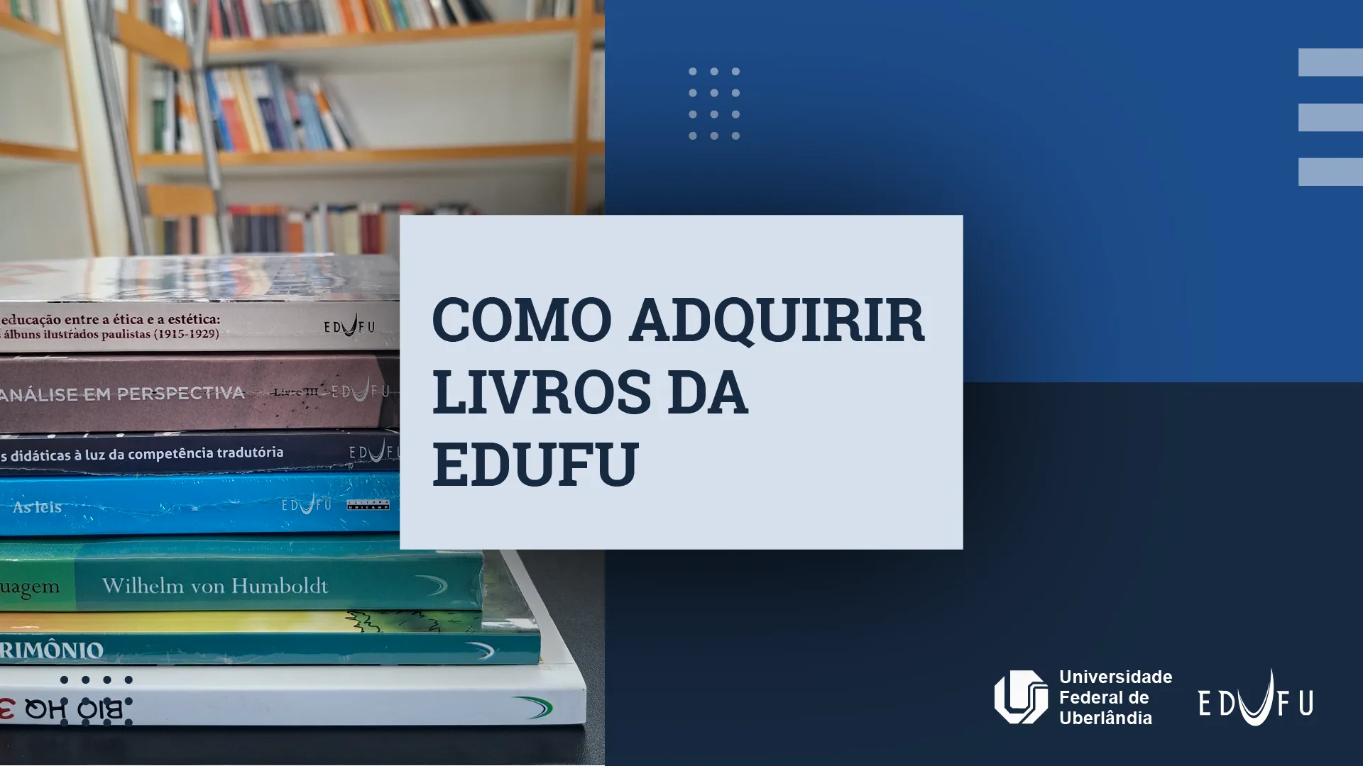 Como adquirir livros da Edufu