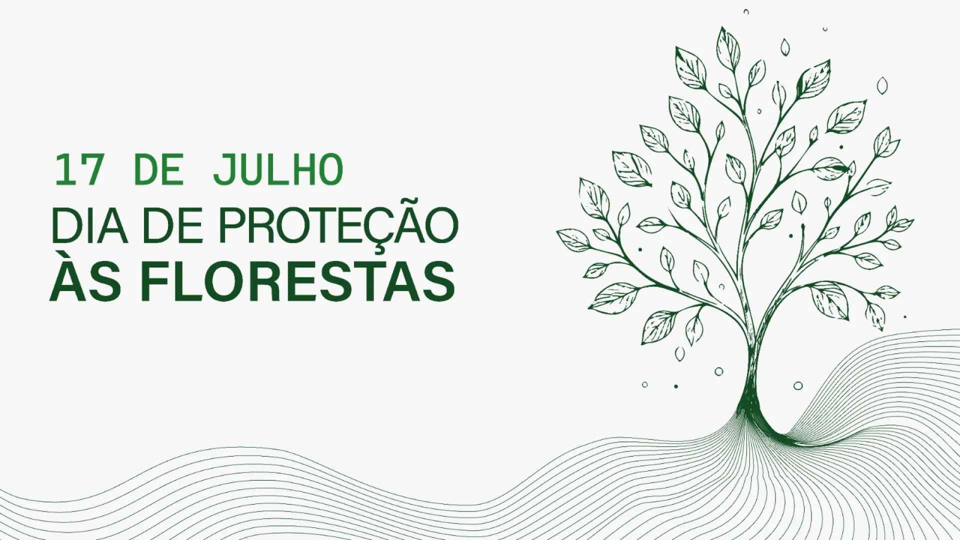 Arte sobre a data comemorativa "Dia de Proteção às Florestas"