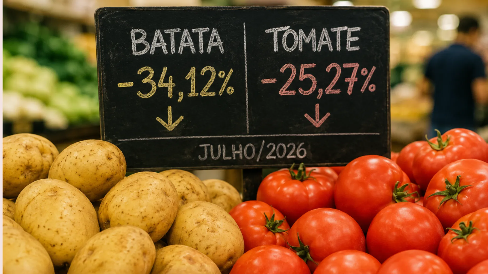 Uberlândia registra deflação de 0,15% em julho, puxada pela queda dos alimentos