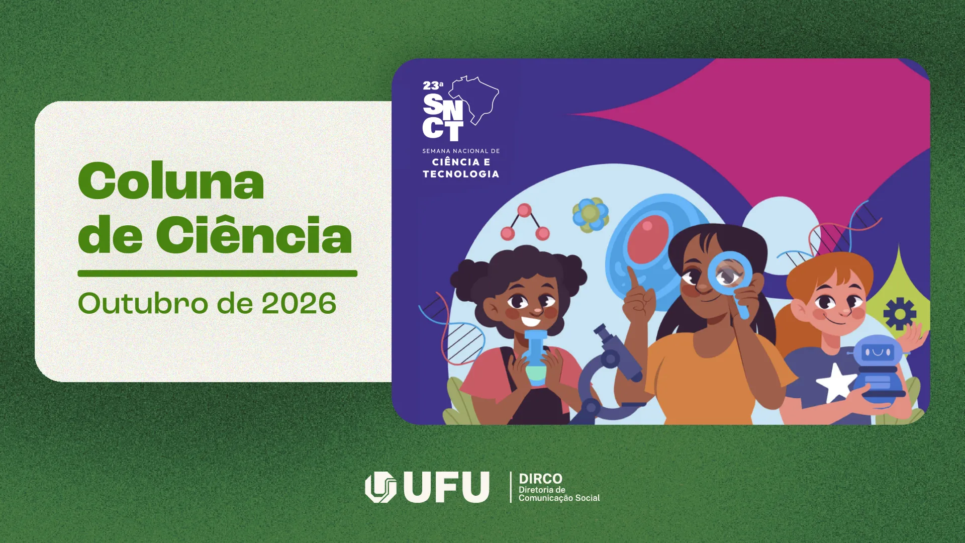 Capa da coluna de ciência
