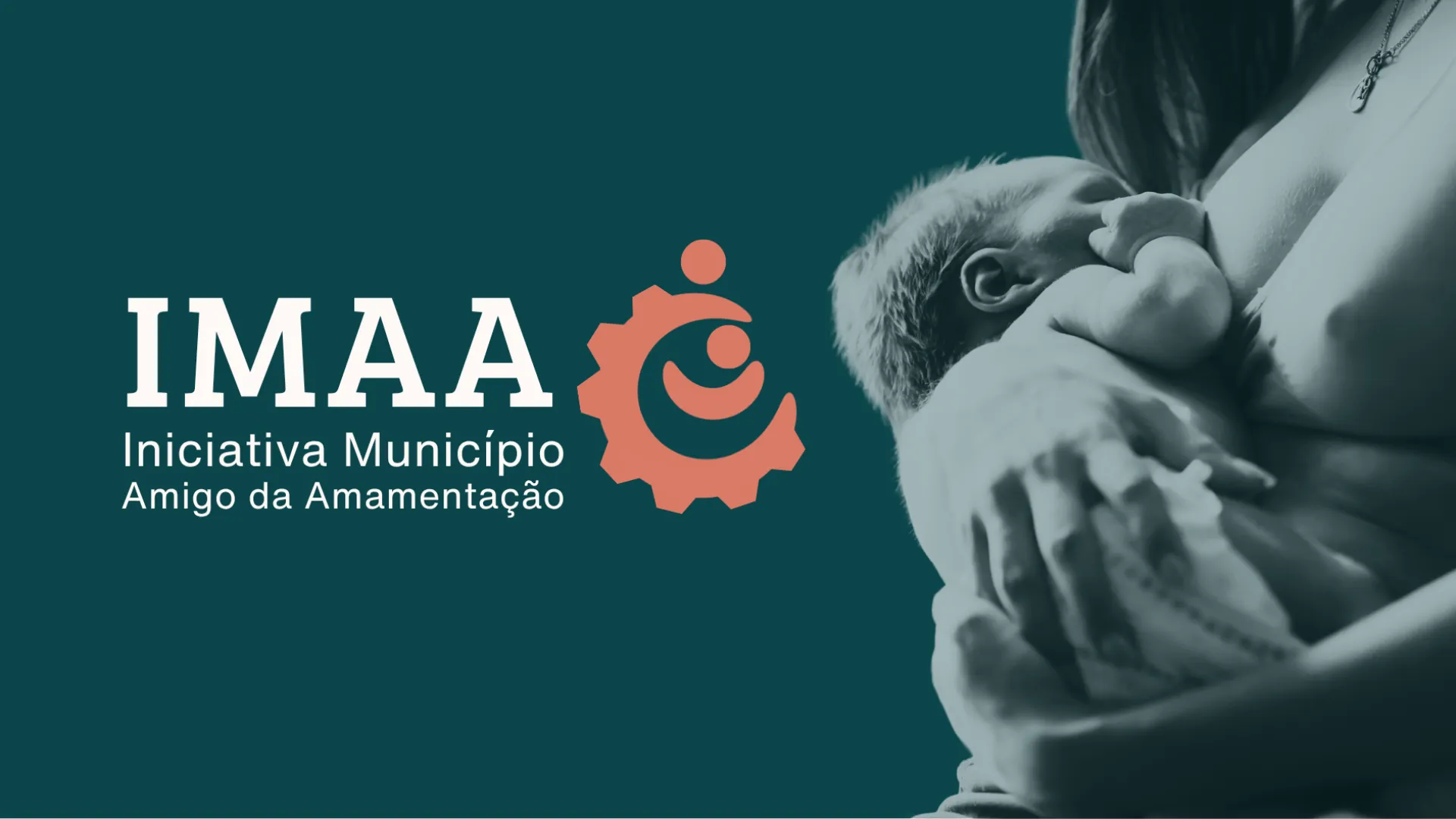Logo e foto de amamentação. (Arte: IMAA)