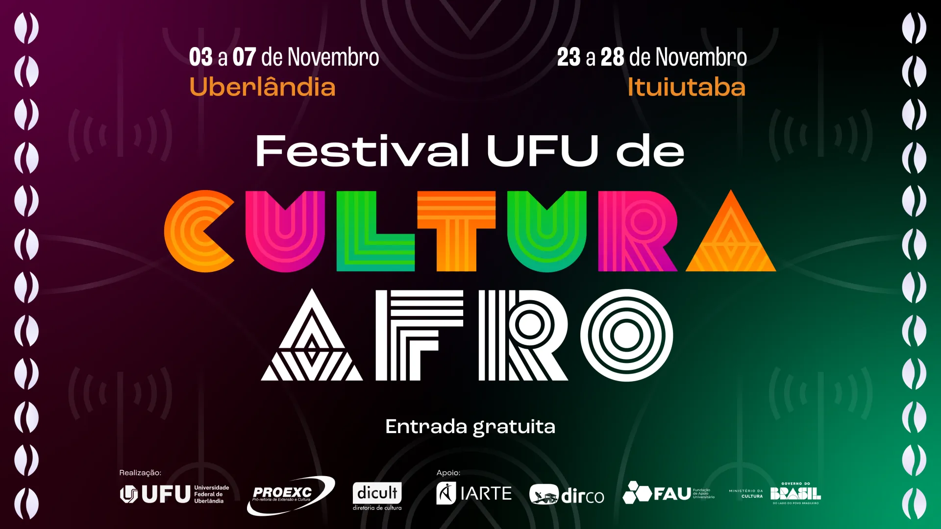 Festival UFU de Cultura Afro reúne arte, música e debates sobre relações étnico-raciais em novembro