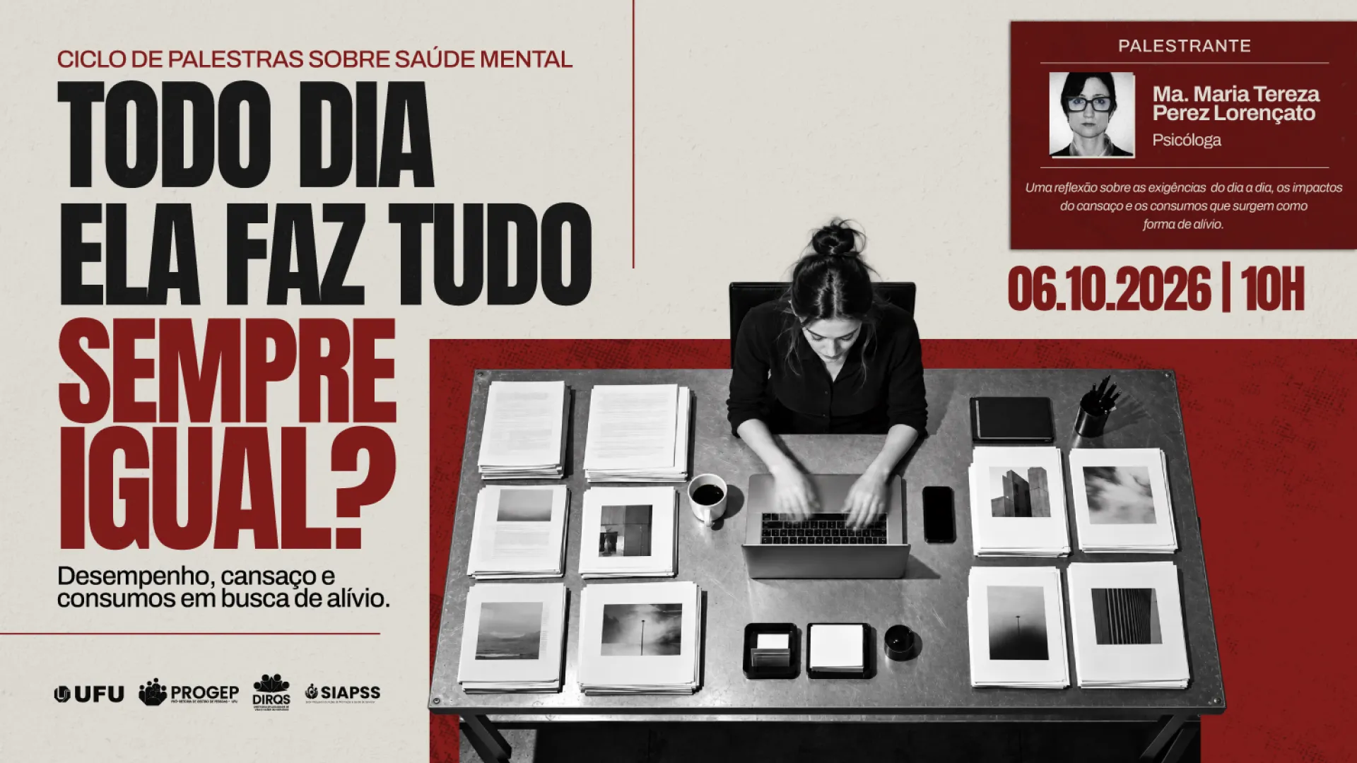 Banner informativo da live
