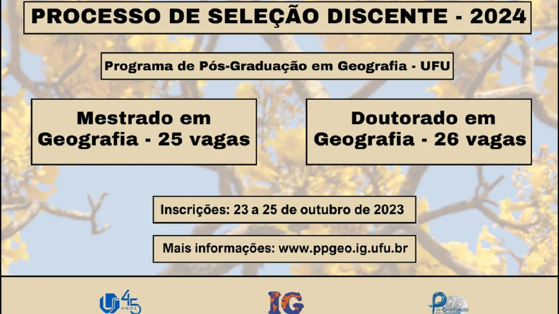 Arte de divulgação com as principais informações do edital