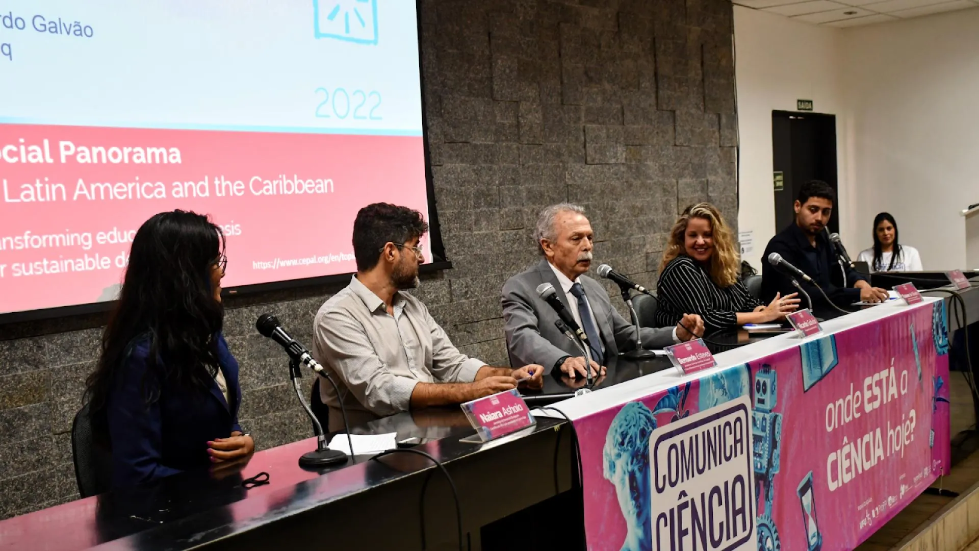 Mesa de abertura do III Comunica Ciência