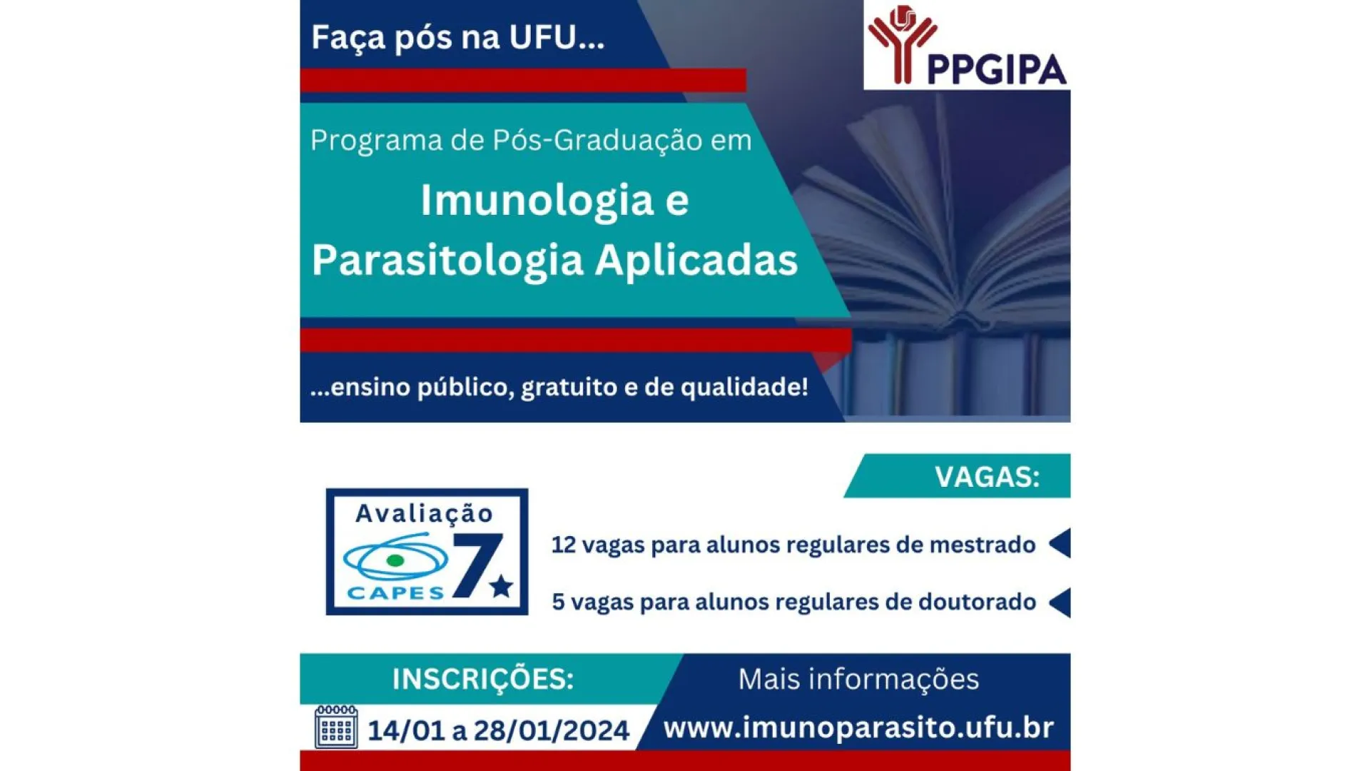 Cartaz com principais informações do processo seletivo