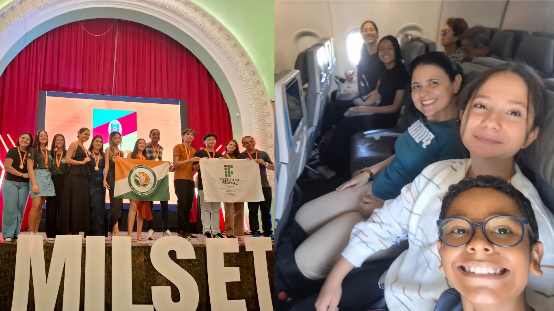 Alunos da Eseba recebendo premiação