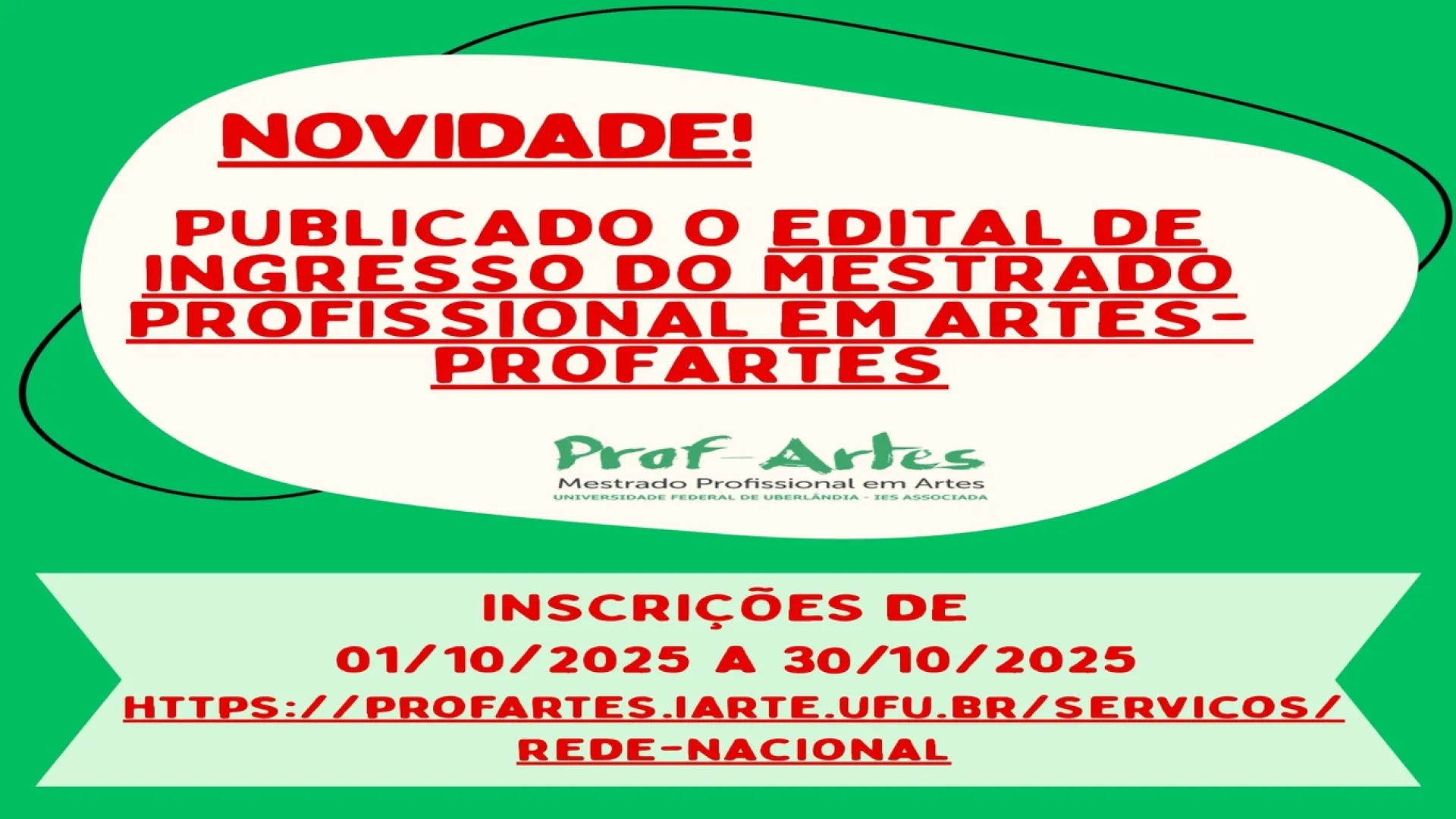 PROFARTES 2025 vai abrir inscrições para mestrado em Artes destinado a professores da rede pública