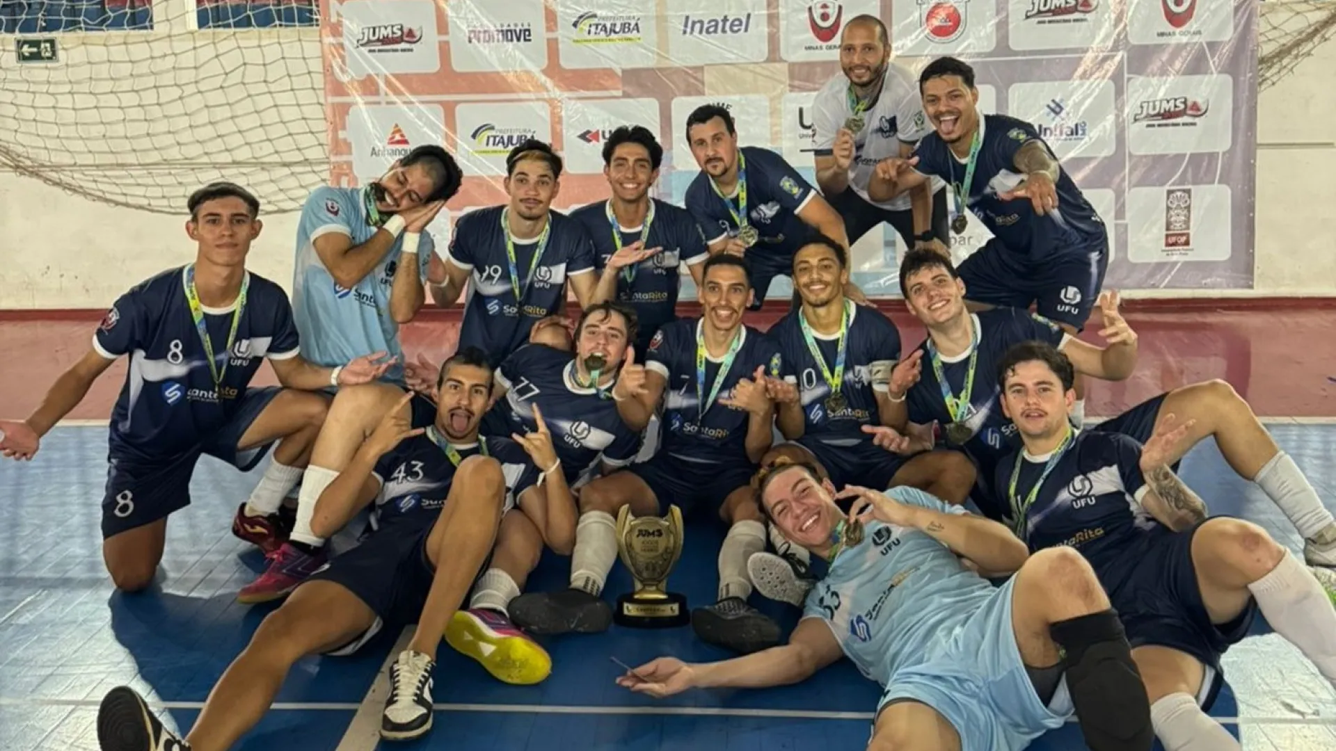 Equipe de futsal masculino da UFU no JUMs 2026