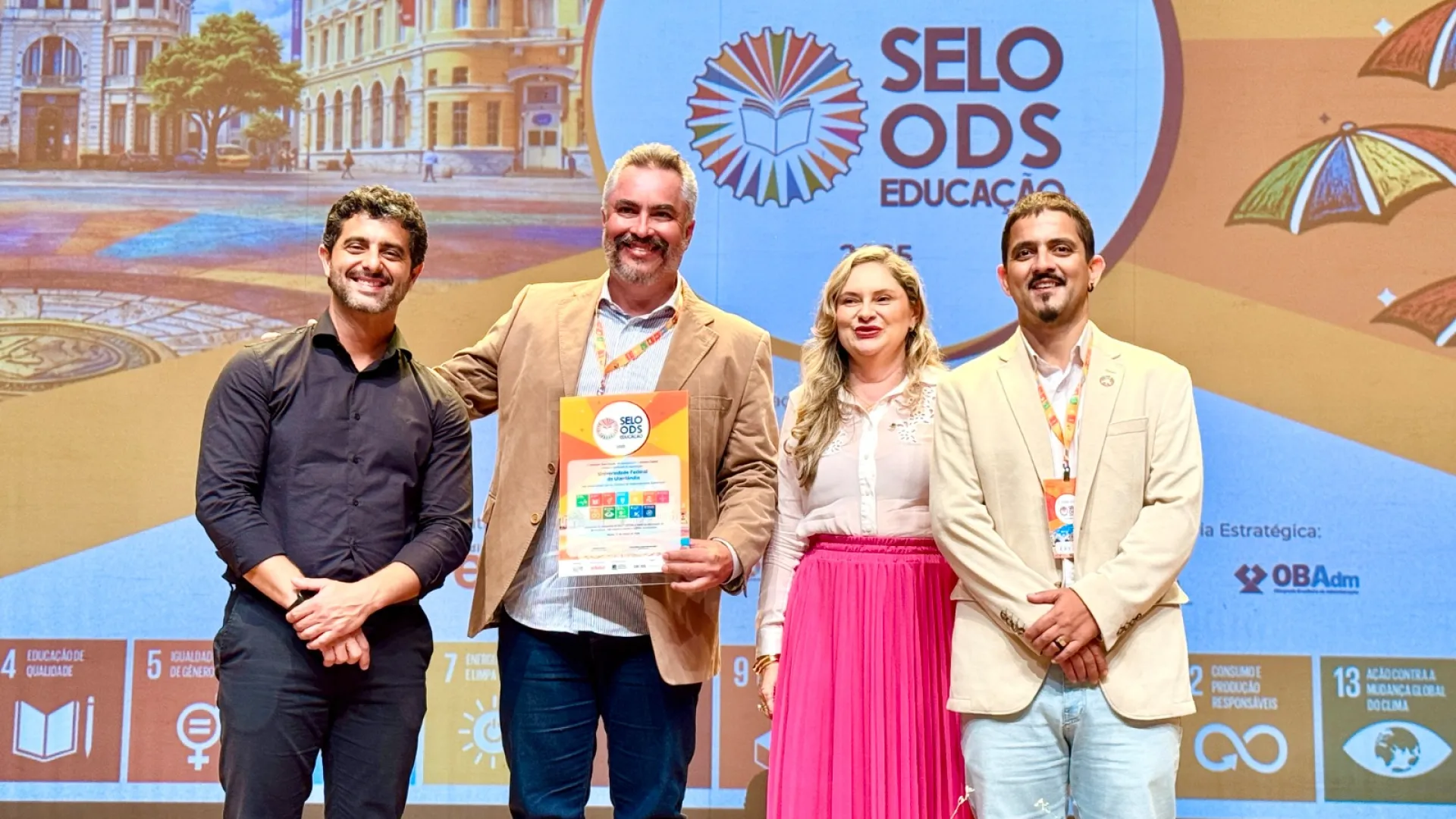 Na Cerimônia Nacional do Selo ODS Educação, a UFU se destacou como a instituição com o maior número de projetos aprovados| Foto: Arquivo Pessoal