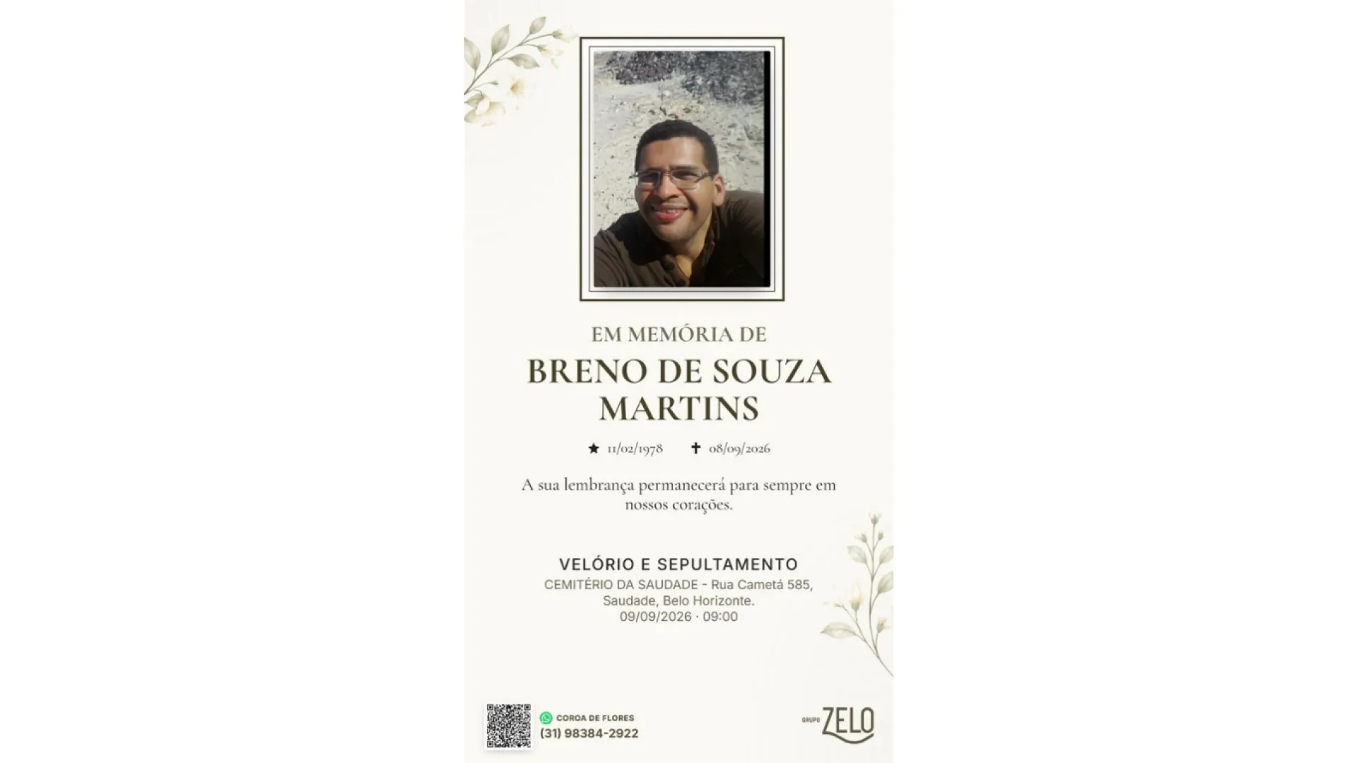 Informações de sepultamento
