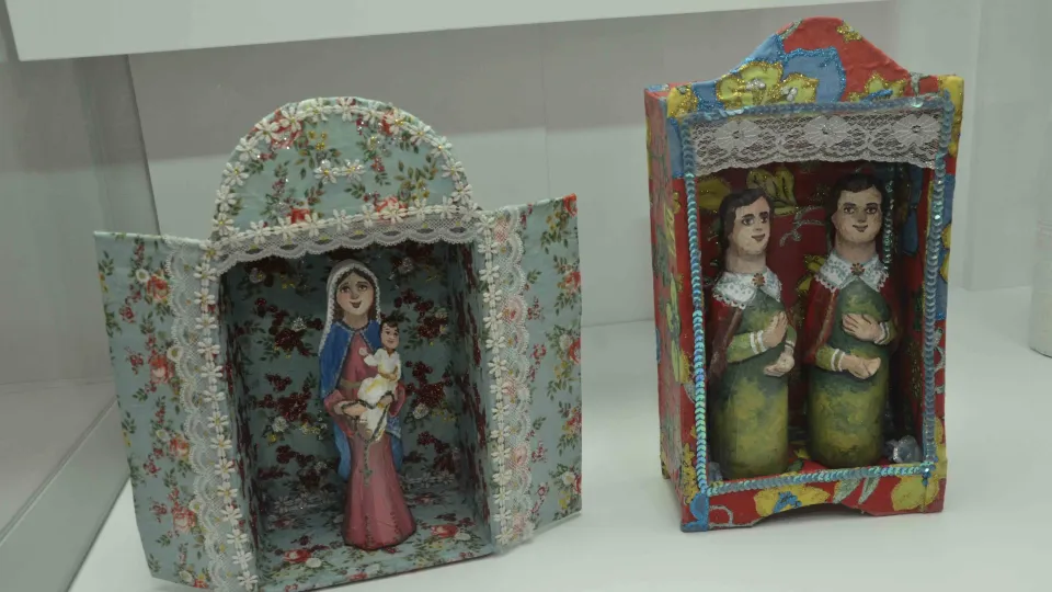 Peças expostas no Museu de Arte Sacra da Diocese de Uberlândia (foto: Milton Santos)