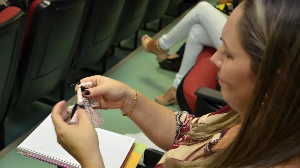 Palestras acontecerem no Anfiteatro do Bloco 5O (Foto: Milton Santos)