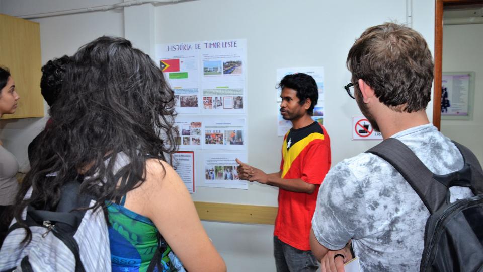Recepção dos estudantes internacionais. (Foto: Milton Santos)