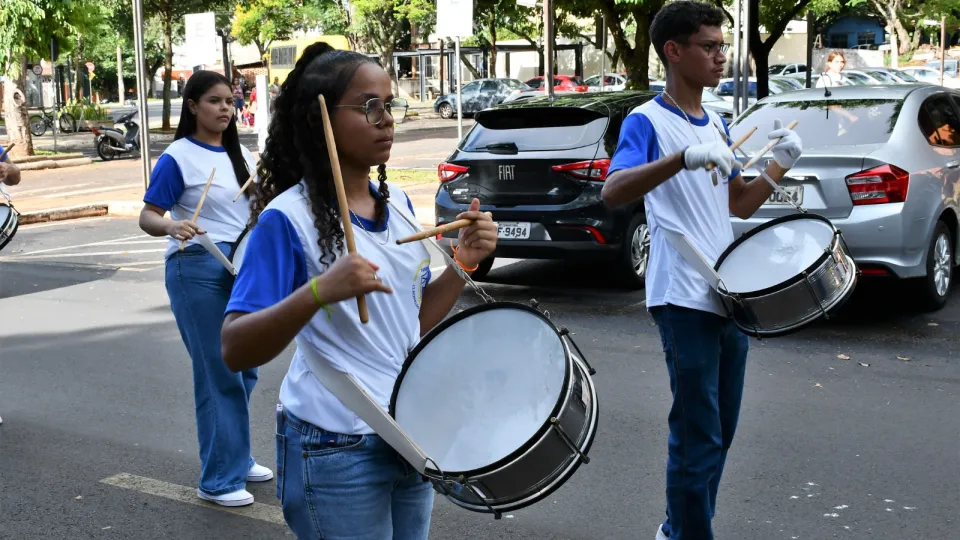 Fanfarra Cleonaldo Brasileiro de Alvarenga, da cidade de Campina Verde (Milton Santos)