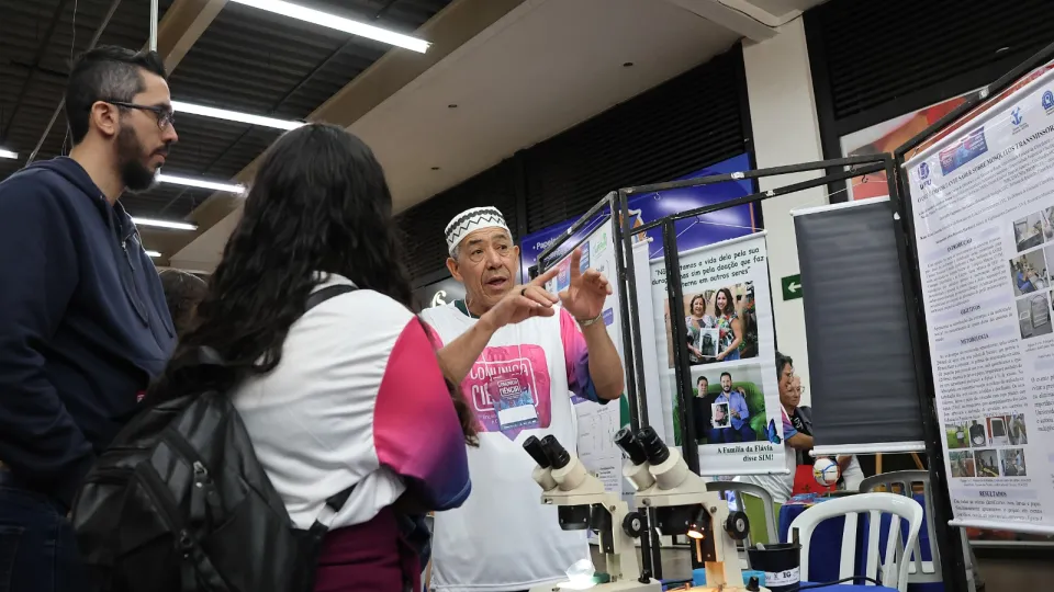 A mostra "A ciência está aqui" faz parte do Comunica Ciência, encontro promovido pela Universidade Federal de Uberlândia (UFU) e que reúne pesquisadores e comunicadores (foto: Marco Cavalcanti)