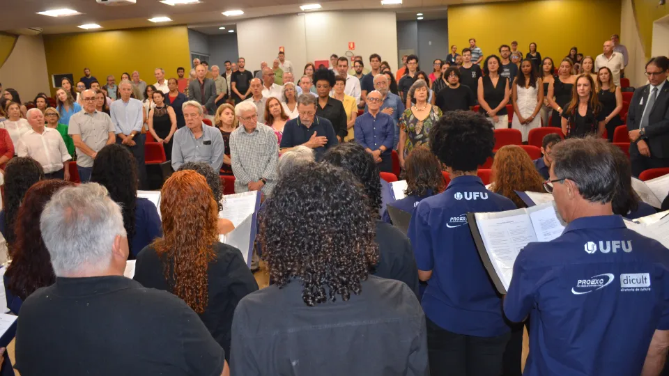 Homenagem ao ex-reitor da UFU Nestor Barbosa de Andrade (Fotos: Milton Santos) 
