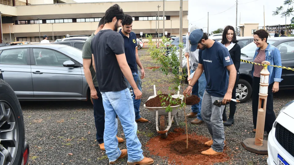 Mutirão de Arborização no Campus Glória (Fotos: Milton Santos)