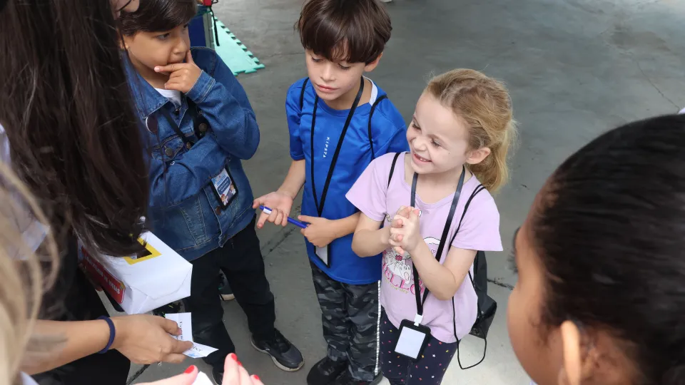 Visita das crianças